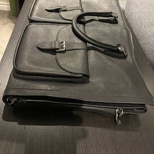 Hook and Albert leather weekender garment bag